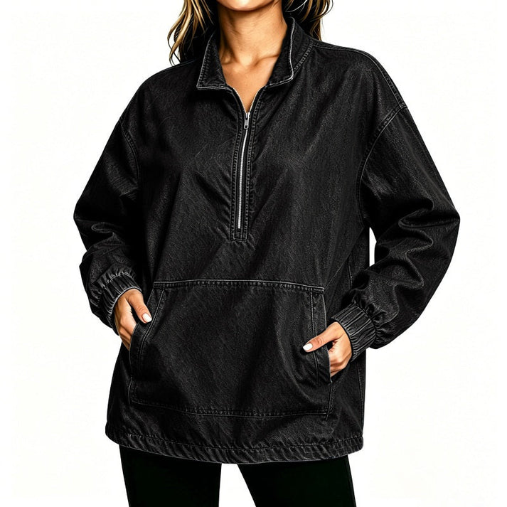 Women's Quarter-Zip Front Pocket Jacket