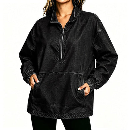 Women's Quarter-Zip Front Pocket Jacket