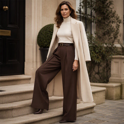 Women's High-Waisted Wide-Leg Pants