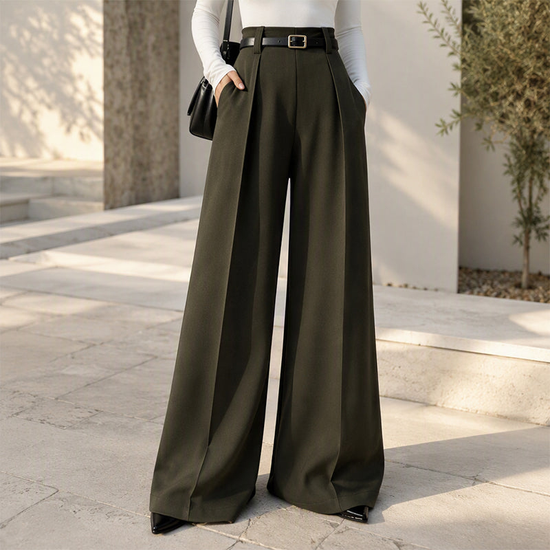 Women's High-Waisted Wide-Leg Pants
