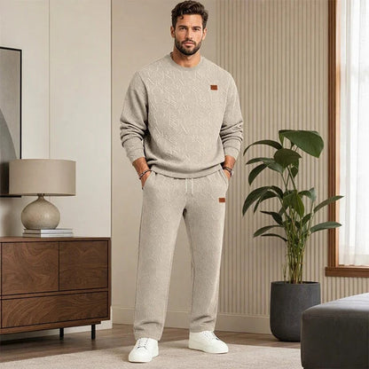 Men's Embossed Sweatshirt and Pants Set