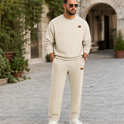 Men's Embossed Sweatshirt and Pants Set