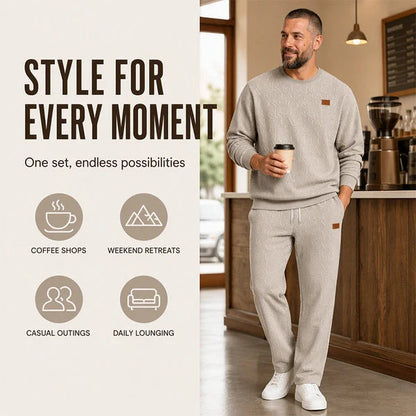 Men's Embossed Sweatshirt and Pants Set