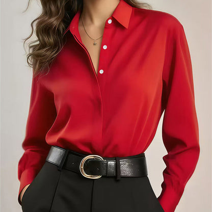 Women's Button-Front Collared Shirt