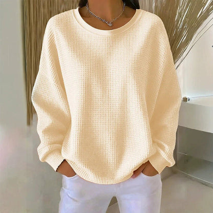 Women's Waffle Knit Pullover Top