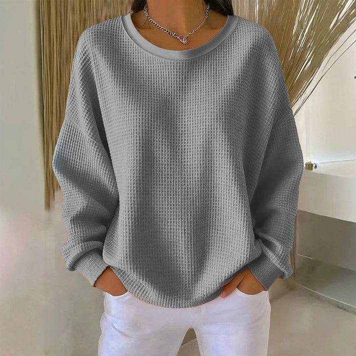 Women's Waffle Knit Pullover Top