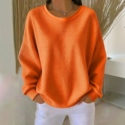 Women's Waffle Knit Pullover Top
