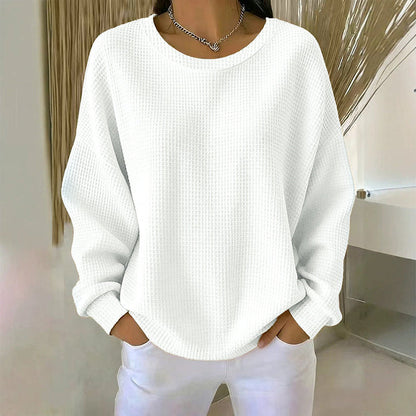 Women's Waffle Knit Pullover Top