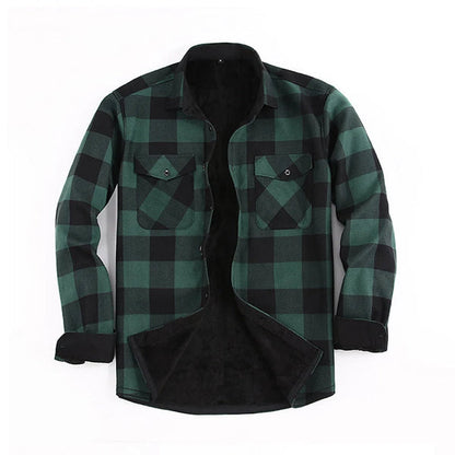 Men's Plaid Button-Front Jacket