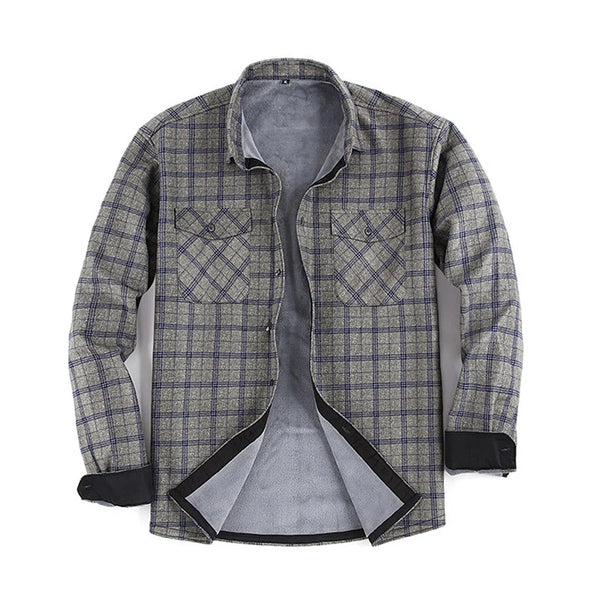 Men's Plaid Button-Front Jacket