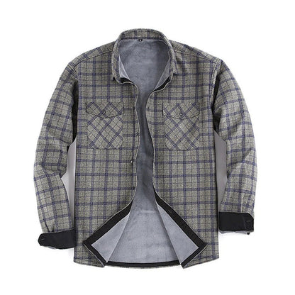 Men's Plaid Button-Front Jacket