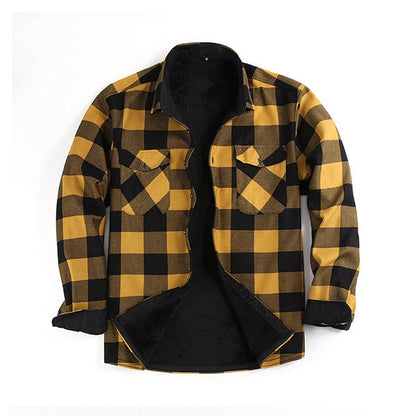 Men's Plaid Button-Front Jacket