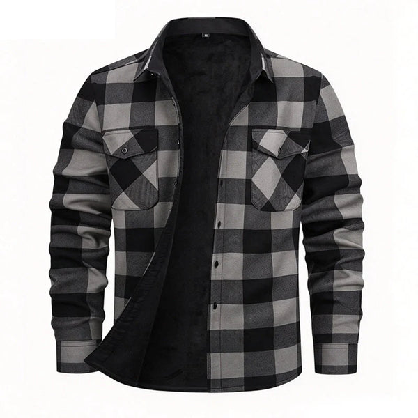 Men's Plaid Button-Front Jacket