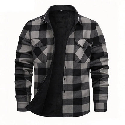 Men's Plaid Button-Front Jacket