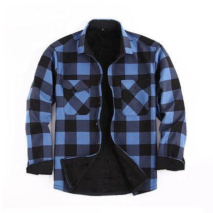 Men's Plaid Button-Front Jacket
