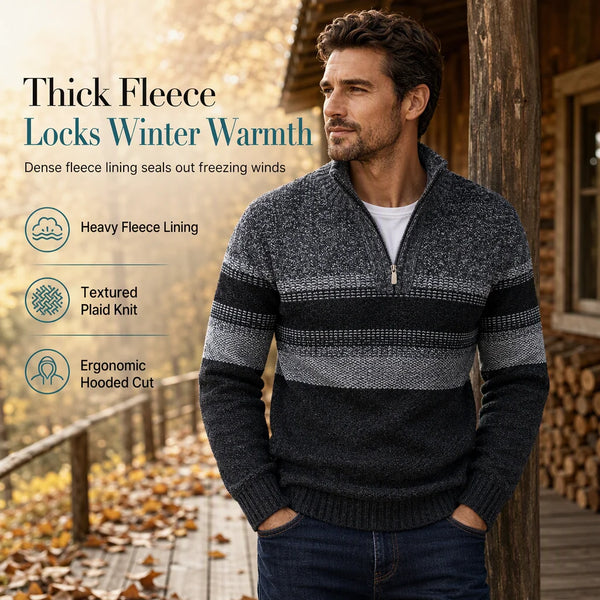 Men's Quarter-Zip Knit Sweater