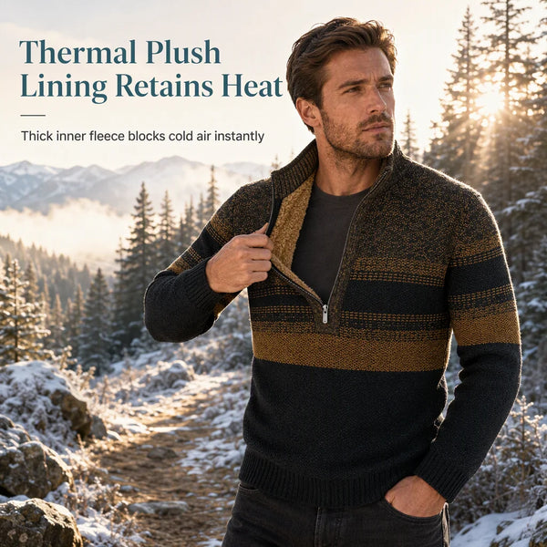 Men's Quarter-Zip Knit Sweater