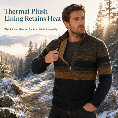 Men's Quarter-Zip Knit Sweater