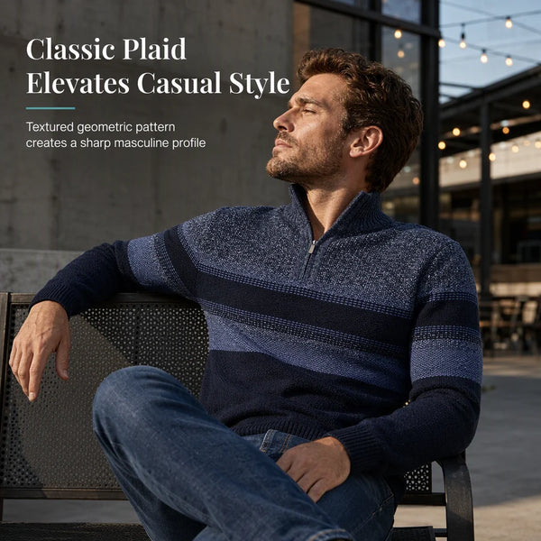Men's Quarter-Zip Knit Sweater