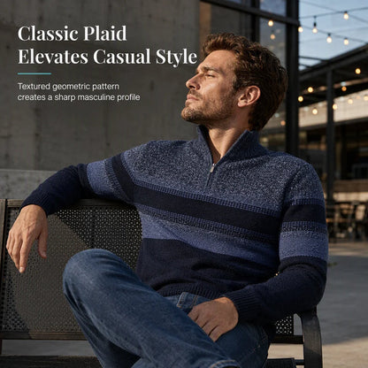 Men's Quarter-Zip Knit Sweater
