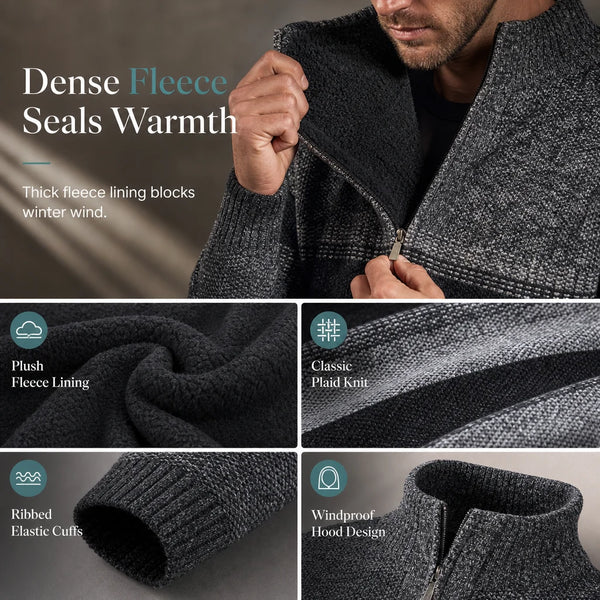 Men's Quarter-Zip Knit Sweater