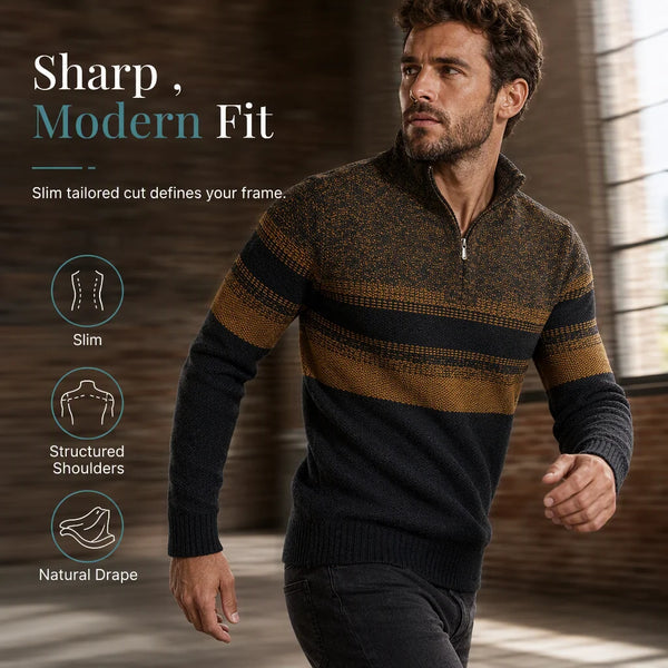 Men's Quarter-Zip Knit Sweater