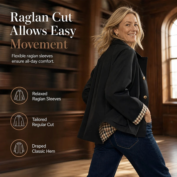 Women's Check-Detail Button-Up Jacket