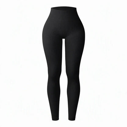 Women's High-Waisted Ribbed Leggings