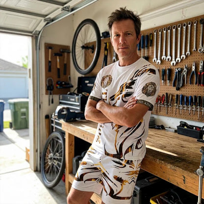 Men's Graphic T-Shirt and Shorts Set