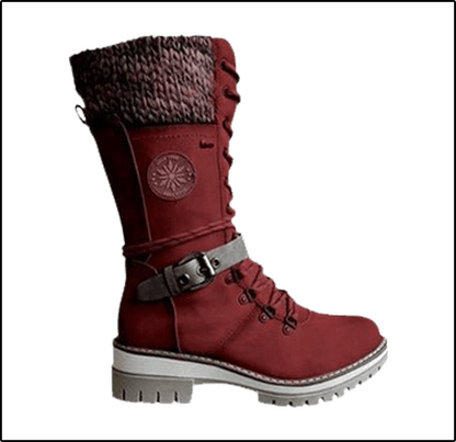 Women's Lace-Up Buckle Boots
