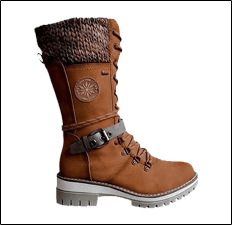 Women's Lace-Up Buckle Boots