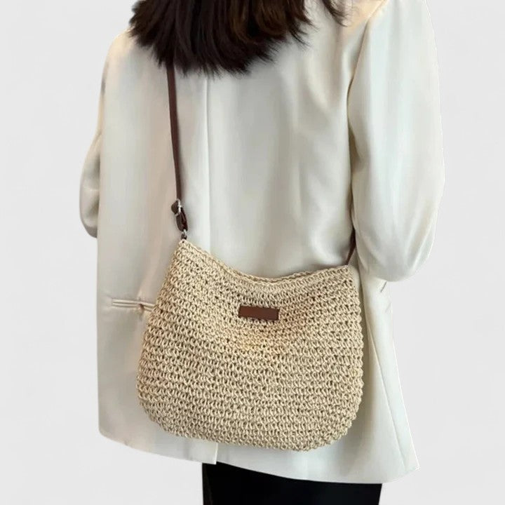Woven Straw Shoulder Bag