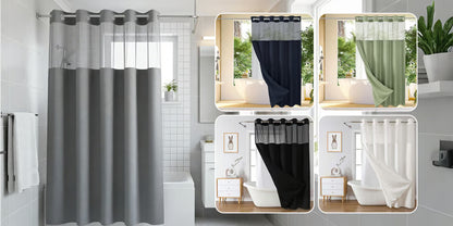 Double Layer Shower Curtain