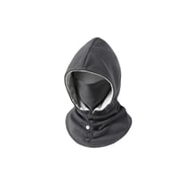 Hooded Face Covering with Drawcord