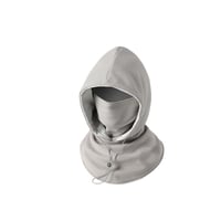 Hooded Face Covering with Drawcord