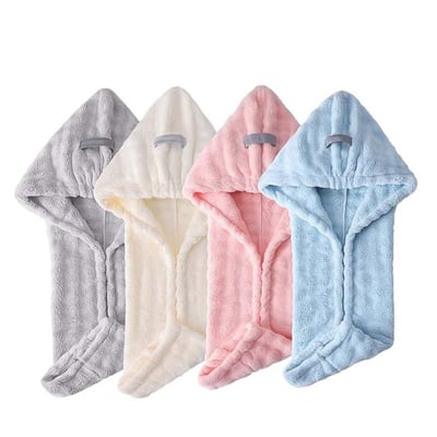 Women's Hooded Hair Wrap Towel