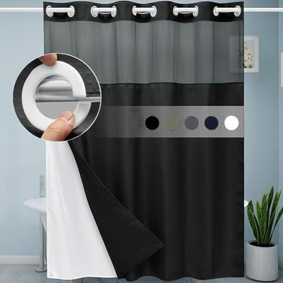 Double Layer Shower Curtain