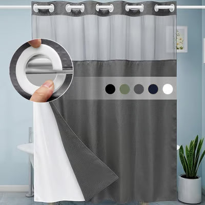 Double Layer Shower Curtain