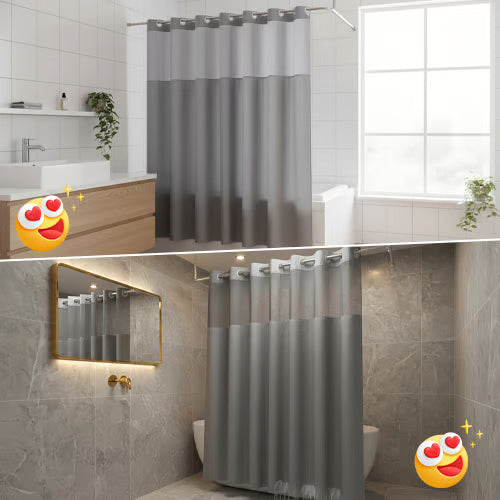 Double Layer Shower Curtain