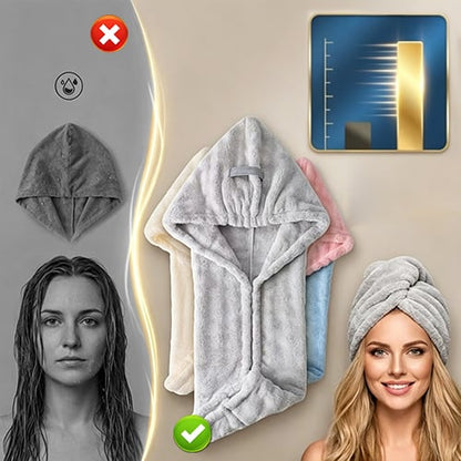Women's Hooded Hair Wrap Towel