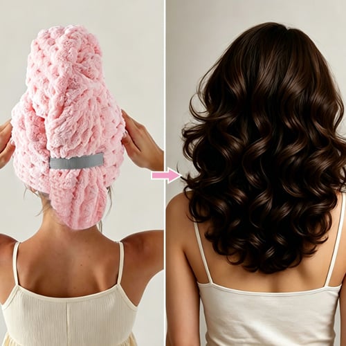 Women's Hooded Hair Wrap Towel