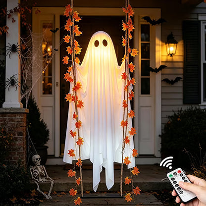 LED Swinging Ghost Halloween Decoration