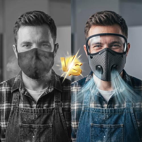 Unisex Dual-Valve Filter Face Mask