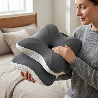 Contoured Dual-Height Memory Foam Pillow