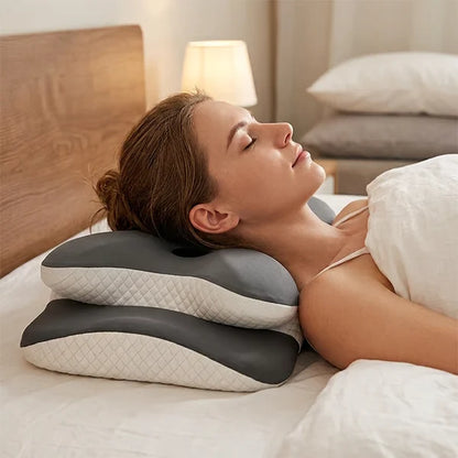 Contoured Dual-Height Memory Foam Pillow