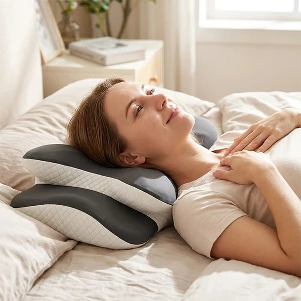 Contoured Dual-Height Memory Foam Pillow