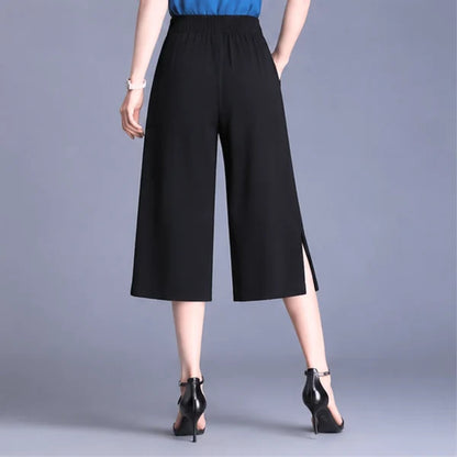 Women’s Side-Slit Wide-Leg Pants