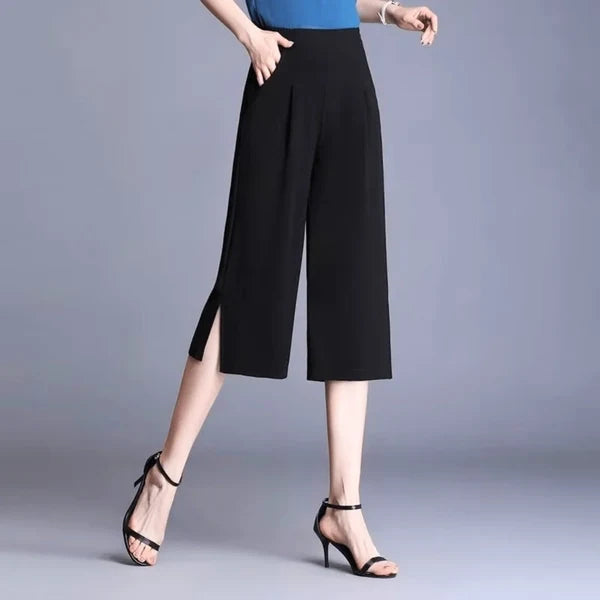 Women’s Side-Slit Wide-Leg Pants