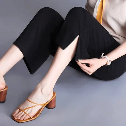 Women’s Side-Slit Wide-Leg Pants