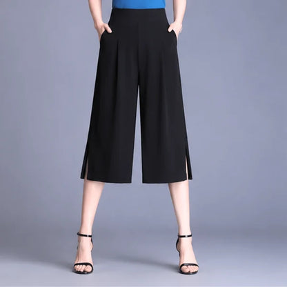 Women’s Side-Slit Wide-Leg Pants